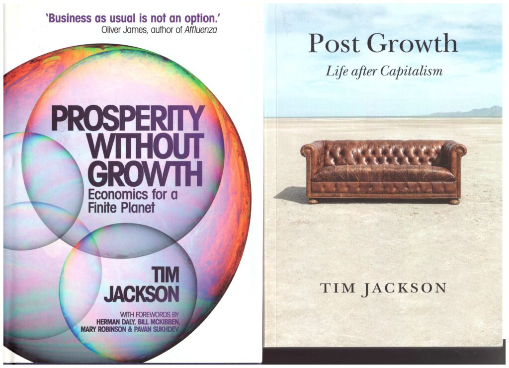 Image Covers of Tim Jackson’s books Prosperity without Growth and Post Growth 